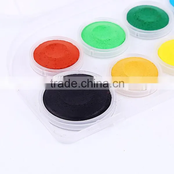 High Quality 12pcs Solid Powder Water Color Cake Airbrush Paint for Kids,tempera Kids Paint Powder Watercolor in Plastic Box photo-3