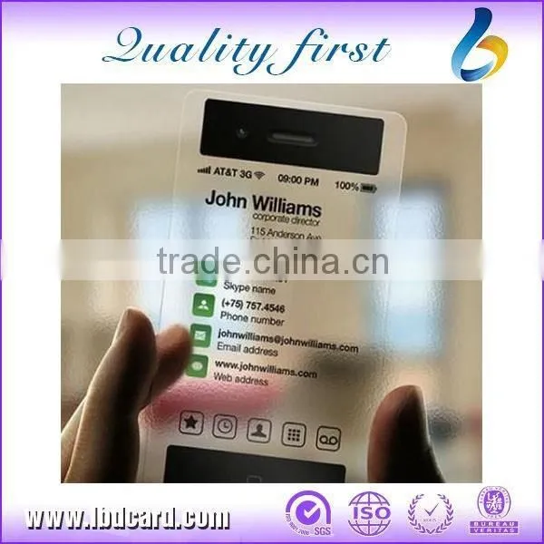 Low MOQs EM4305 NFC Transparent Business Cards Printing photo-5