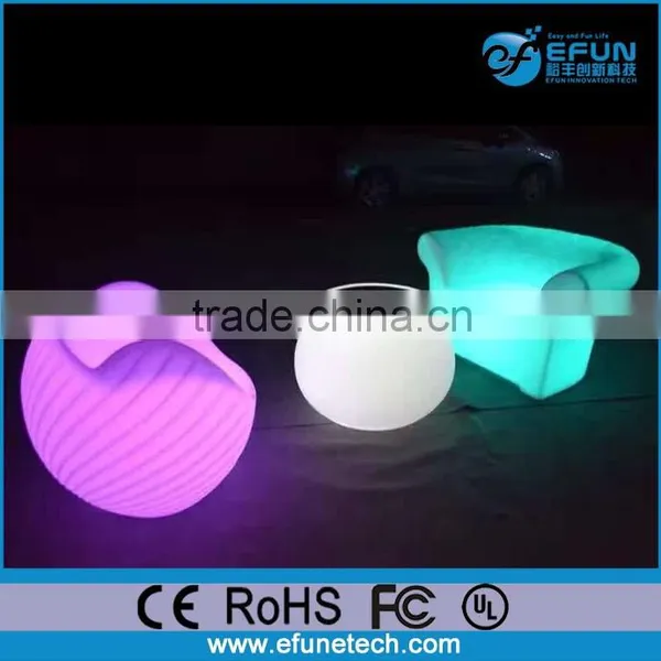 Outdoor Bar Furniture Set Curved Design Illuminated Rgb Color Changing Led Sofas and Tables photo-2