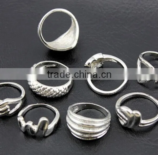 Bulk Heigh Quality With Good Market Retro Alloy Various Rings photo-2