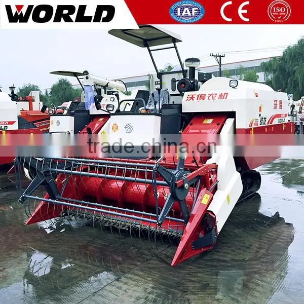Full Feed Combine Mini Rice Harvester With Rubber Track photo-3