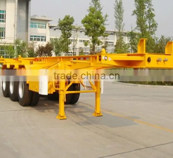 Frame Chassis Manufacturer 3 Axles 40ft Skeleton Trailer/skeletal Container Semi Trailer for Sale photo-4