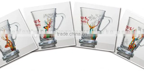 8oz 9oz 10oz 12oz 15oz Christmas Snow Deer Bird Glass Mug Water Glass Cup Set Drinking Cup Set for Promotion photo-3