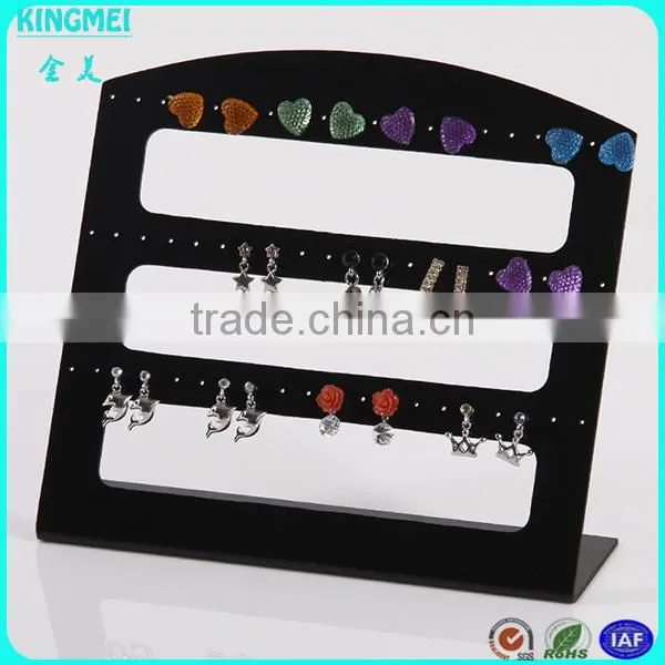 Hot New Products for 2015 3 Layers L-shaped Acrylic Jewelry Display Stand for Many Earrings photo-2