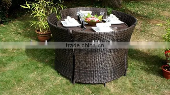 Rattan Stackable Space-saving Dining Set photo-2