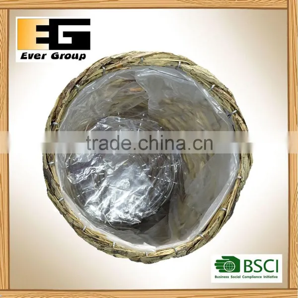 Innovation Natural Rattan Basket Planting Storage With Liner photo-5