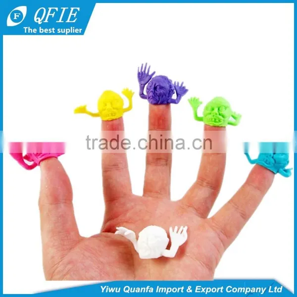 High Quality Halloween Gifts Colorful Mini Soft Monster TPR Finger Puppet Toy for Capsule Vending Machine photo-2