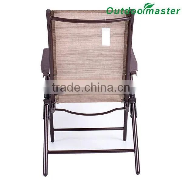 5-Position AdjustmentTan Recliner Teslin Garden Deck Beach Pool Chair photo-5