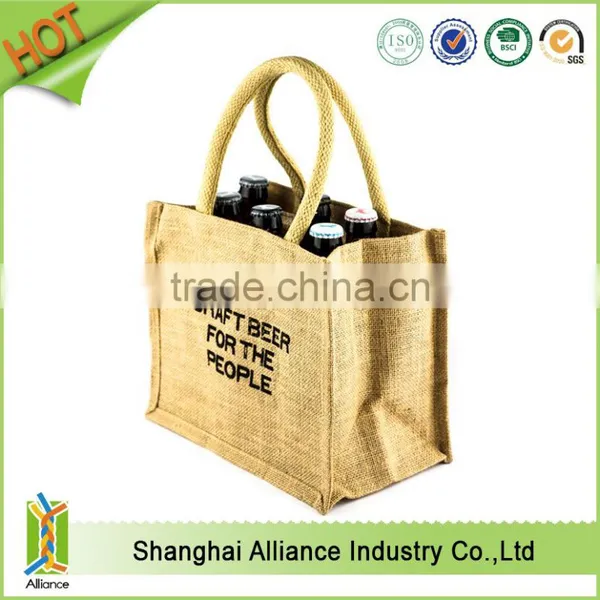 Natural Wedding Favor Burlap Linen Jute Holiday Wine Gift Bottle Bags photo-2