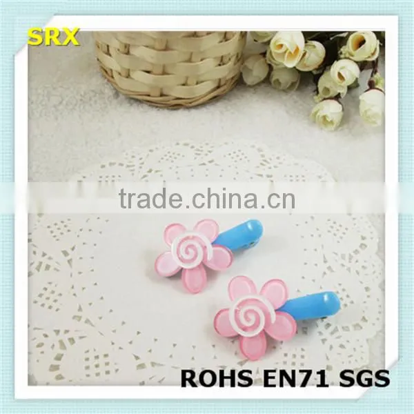 Fancy Flower Shaped Pretty Baby Plastic Hair Clip photo-4