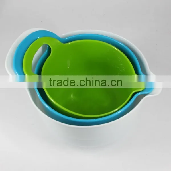 3pcs Plastic Mixing Bowl Set photo-6