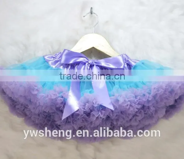 Fashion Baby Girls Two-tone Fluffy Chiffon Princess Ballet Dance Tutu Pettiskirt photo-3