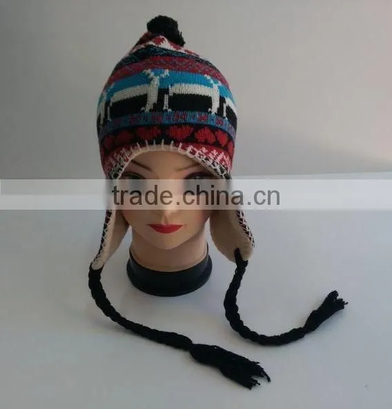 Knitted Beanie With Earmuffs,baby Beanie With Earflaps photo-4