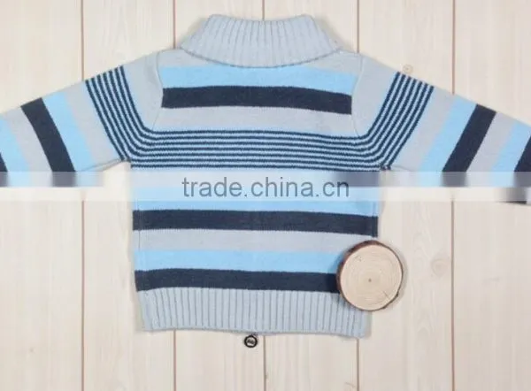 Striped Winter Baby Children Winter Zip up Wool Cardigan photo-2