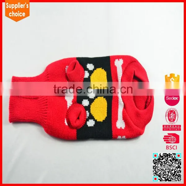 Latest Design Jacquard Hand Knitted Dog Sweater Free Pattern photo-3