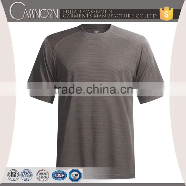 Factory Price Simple Design Pure Color Crew Neck Men Knitted T-shirt