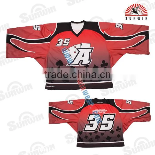 100%polyester Custom Sublimation Hockey Jerseys photo-4