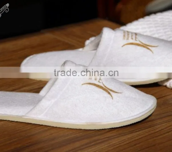 Disposable White Nap Cloth Spa Hotel Slippers photo-3