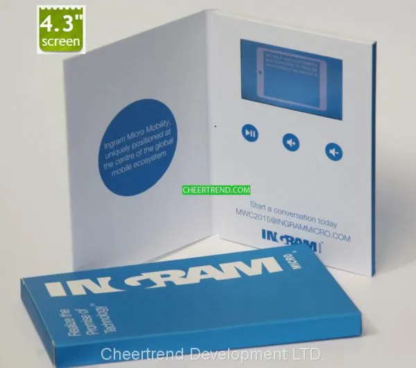 Souvenir Gift 4.3 Inch Lcd Color Screen Video Brochure, Custom Video Greeting Card photo-5