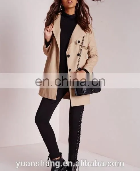 High Quality Fashion Women Korean Trench Coat Wholesale photo-3