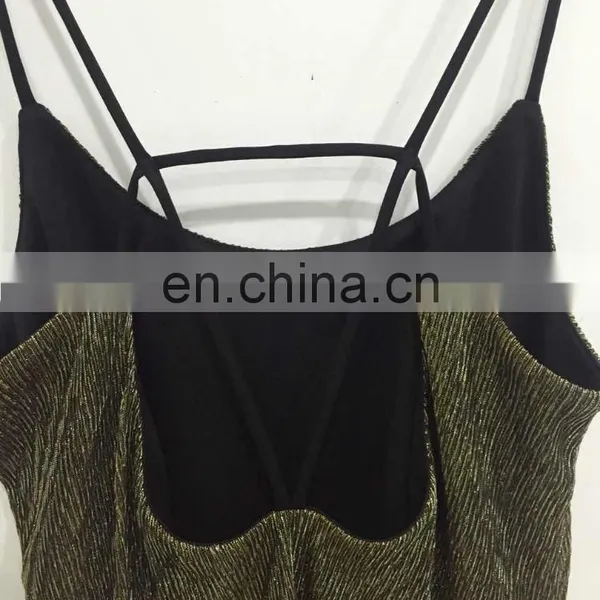 2017 Summer Metallic Backless Condole Belt Camisole photo-4