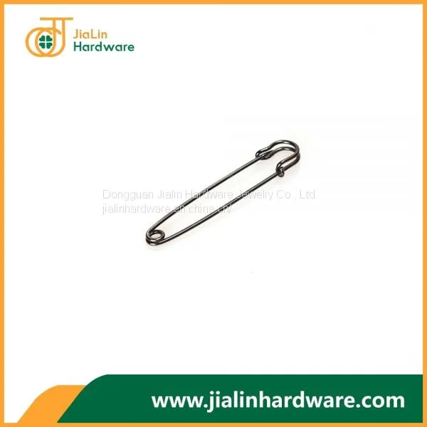 Matte Nickel Iron Safety Pins 90mm*1.9mm Size Jewelry Sewing Pin