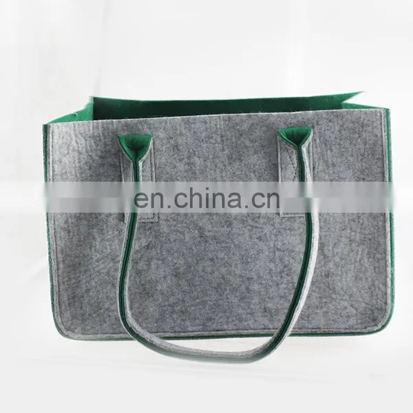 Big Space Green Color Christmas Small Bags Shopping Felt Tote Bag photo-5