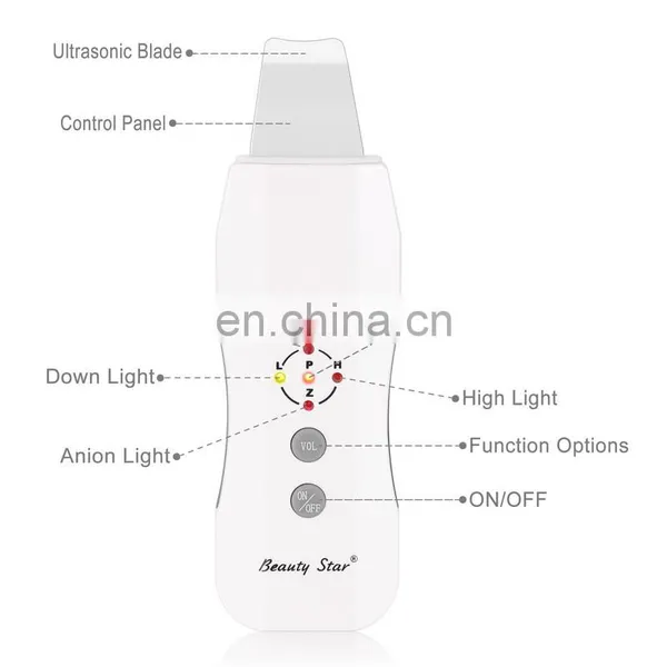 Beauty Star Skin Scrubber Massager Machine Facial Skin Deeply Cleaning Device Anion Face Skin Care Peeling Lifting Scrubber photo-4