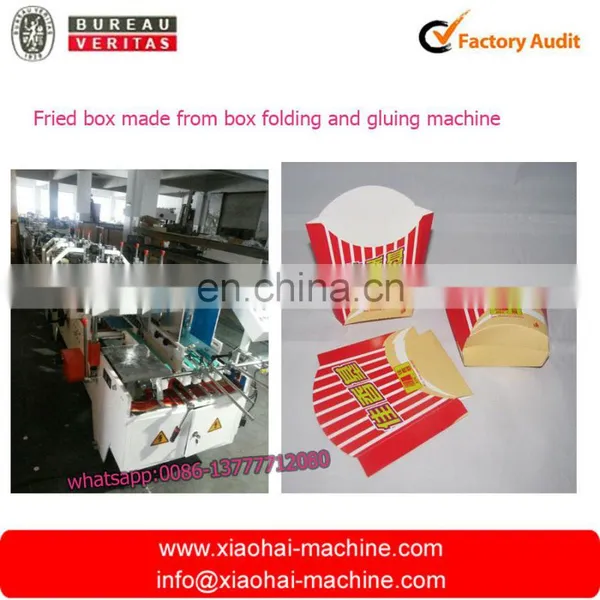 Automatic French Fry Box Folder Gluer Machine / Automatic Crash Lock Bottom Folding Machine photo-3