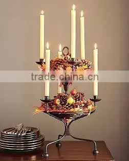 Aluminum Wedding Candelabra With Centrepiece Silver Finish, Candelabra With Flower Bowl photo-6