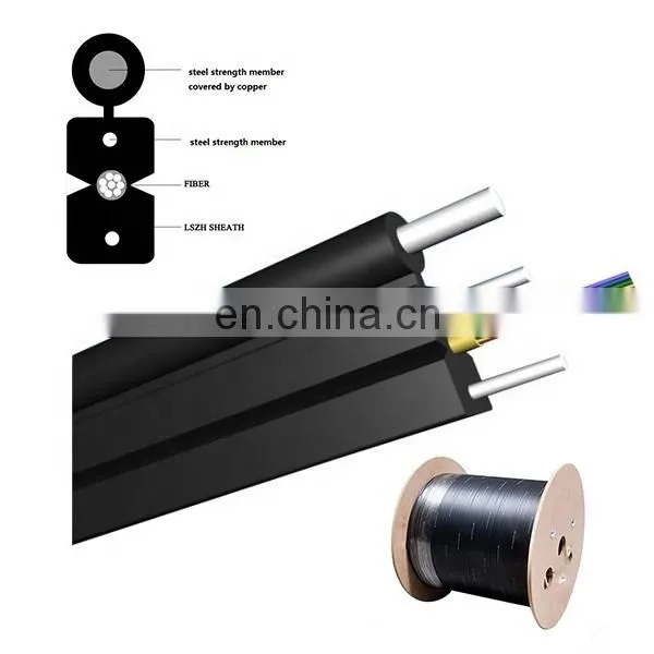 GJXH GJXCH 1,2,4,6,8,12 Cores FTTH Flat Indoor/outdoor Fiber Optic Cable Drop Cable photo-4