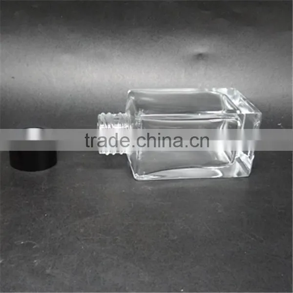 90ml Square Glass Material Clear Color Aroma Diffuser Bottles With Aluminum Caps photo-2