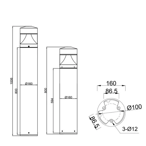 Outside Bollard Lights DLW-LED-050 photo-4