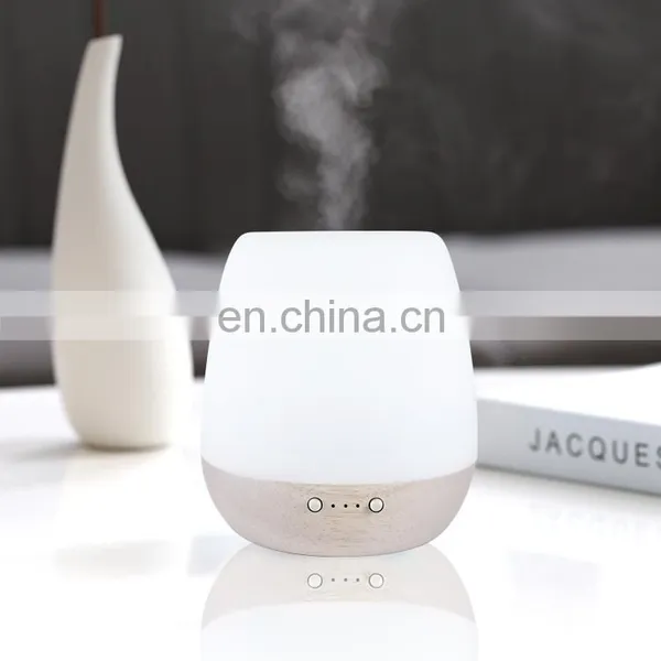 Essential Oil Diffuser Handmade Grass&White Oak Wood Aromatherapy Humidifier With Adjustable Mist Mode&Night Light photo-3