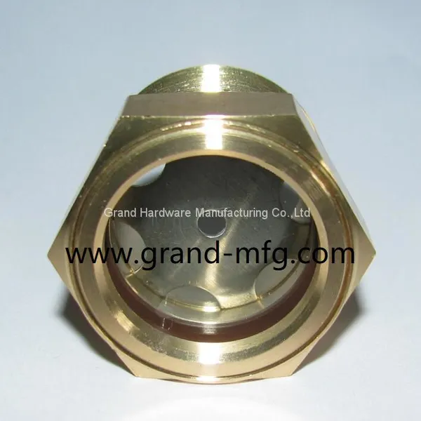 NPT 2 Inch Brass Oil Sight Glass Used for Compressor Pumps Gearboxes Roots Blowers photo-3
