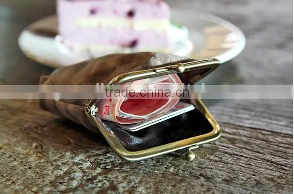 Animal Pattern Cow Leather Pocket Coin Holder Ladies Change Purse Money Pouch With Clip Closure photo-2