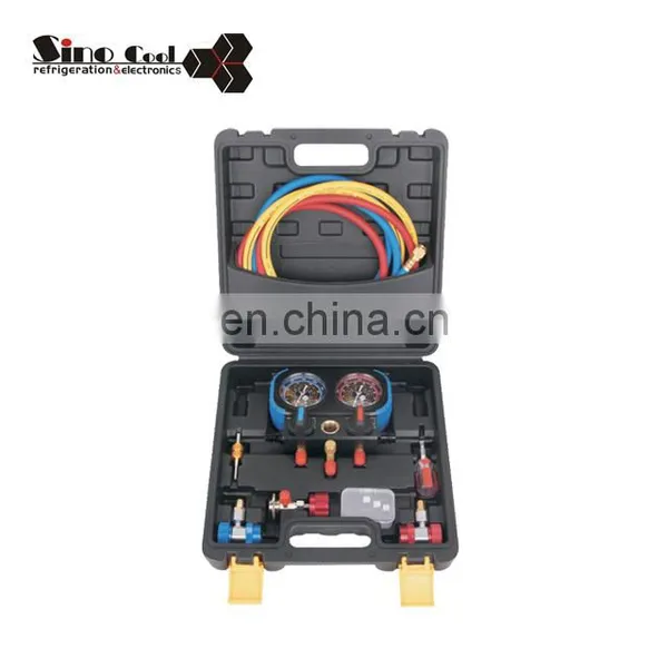 Good Price Auto Manifold Gauge Set A/C R134A Refrigerant Guage Set photo-3