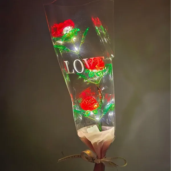 Acrylic Rose Flower for Wife Girfriend Women Crystal Flower Collectible Home Table Decor for Holiday photo-5