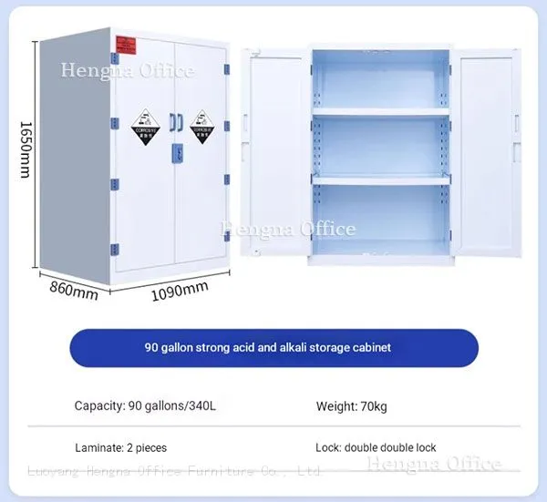 Rust-proof PP Storage Locker-LCT326 |Double Lock &Anti-corrosion Marking for Semiconductor Cleanroom and Biotech Research