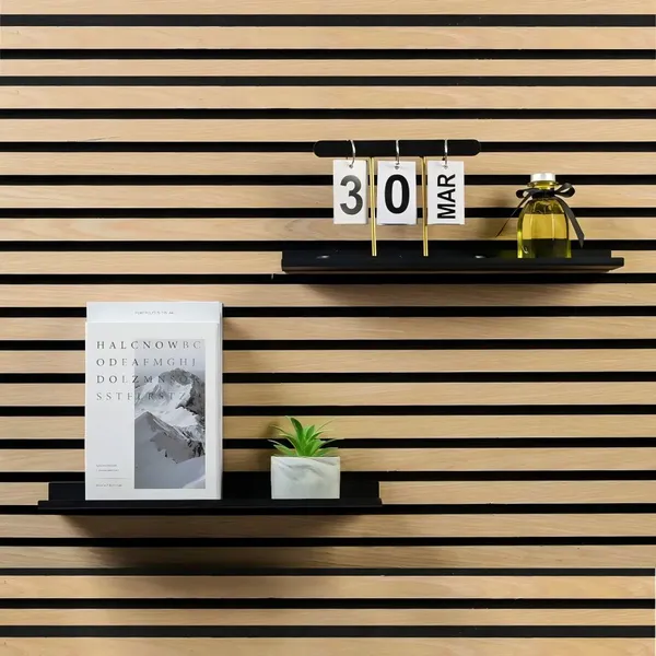 Sound Dampening Fire Rated Modern Acoustic Slatted Wood Panel for Hospital and Apartment photo-2