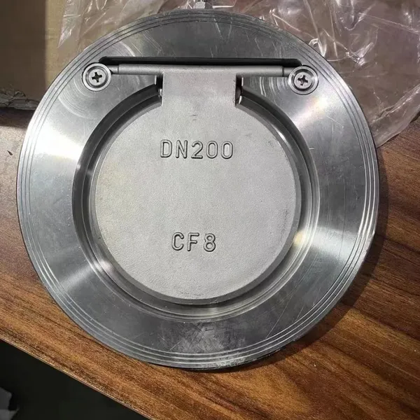 API 150LB 4in 8in CF8 CF8M Stainless Steel 304/316 Soft Seal Wafer Single Round Disc Chip Swing Type Check Valve photo-6