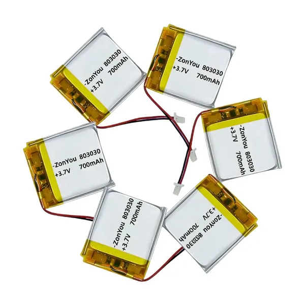 Wholesale Good Price 803030 Pouch Cell 3.7V Lipo Battery 700mAh for Electronic Toys photo-2