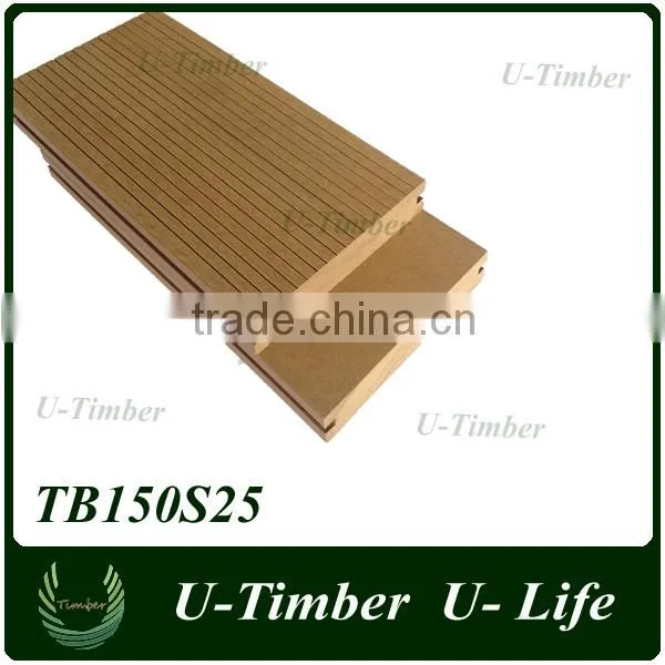 150X25mm Deep Embossed Wpc Composite Decking Popular in the Europe photo-5