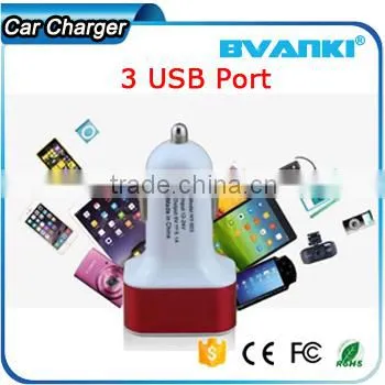 2016 New QC2.0 Quick Charge 3-port USB Car Charger, for Iphone 6 Portable Charger, Universal Car Charger Mobile for Car Adapter photo-5