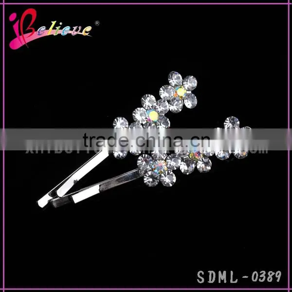 Cute Cheap Hair Accessories Wholesale Diamond Hair Clips,flower Design Hair Clip for Women photo-4