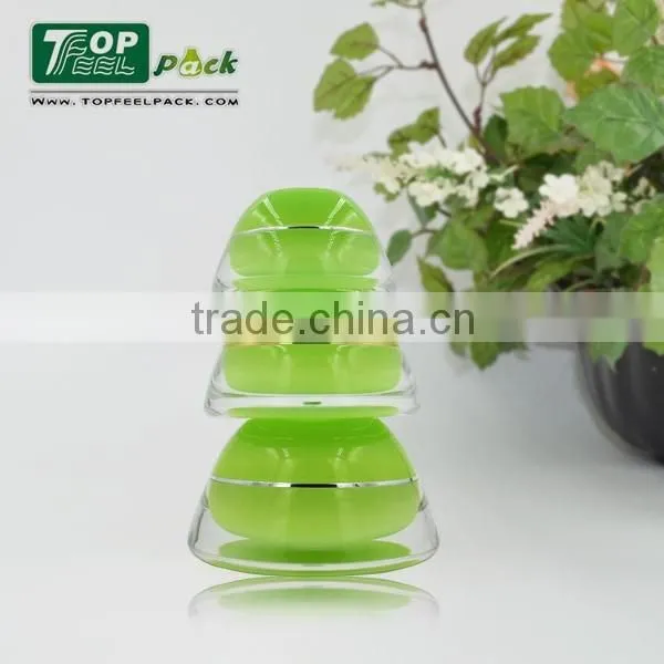 2015 Luxury Purple Pyramid Plastic Cosmetic Cream Jar 15g 30g 50g photo-2