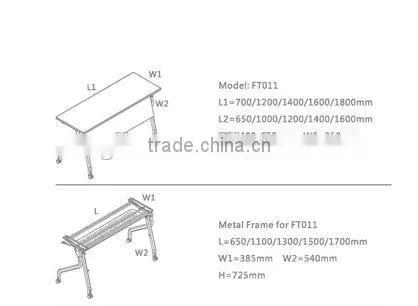 Folding Table for Training Room With Modern Design Leg Frame photo-2