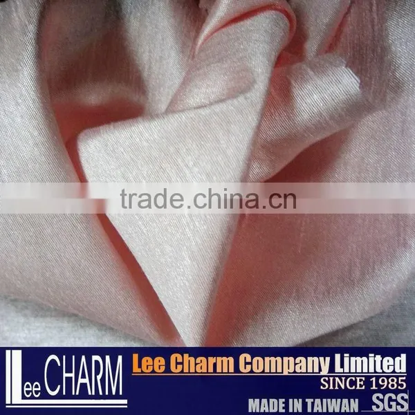 100% Polyester Satin Fabric for Bridal Dress in Pink Colour photo-4