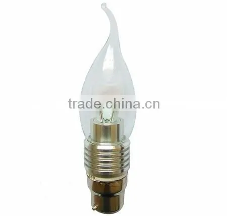 Wholesale High Quality Dimmable 3w Indoor Tail Candle Led Bulb Light B15 B22 E12 E14 E17 E27 photo-3