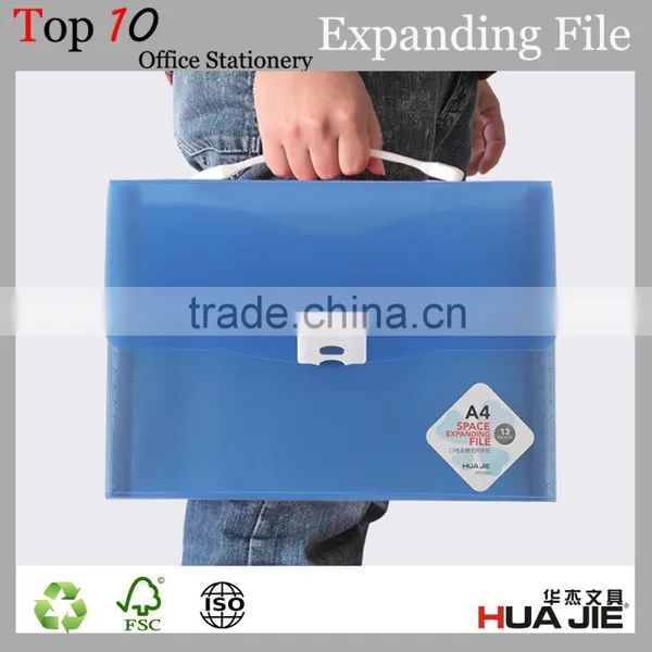 PP Expanding File Standard A4 Size Files Folder Carrying Case File Folder With Lock